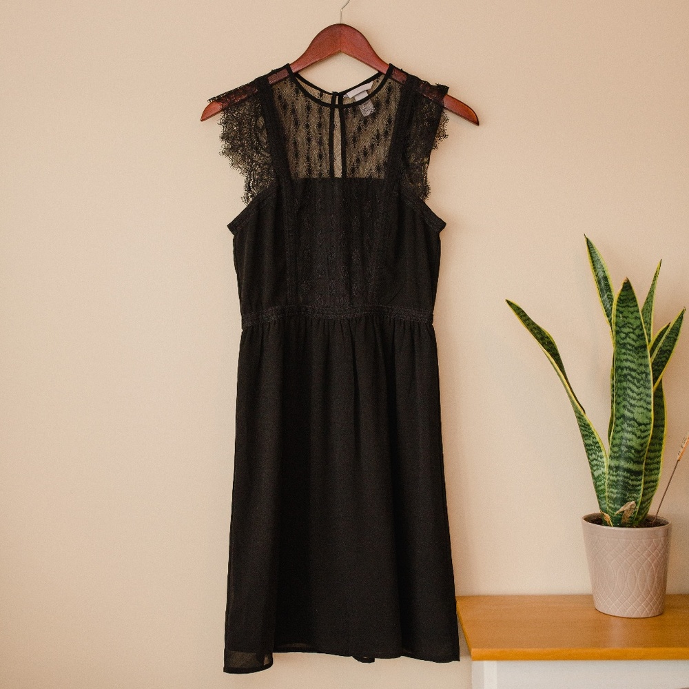 H&M - Black Lace Top Dress